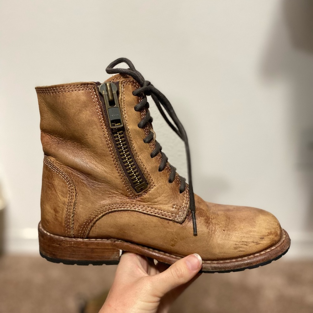 Bed Stu Organic Leather Lace Up Boots